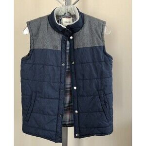 CHEROKEE VEST XL (16) BOYS SNAP CLOSE, POCKETS BLUE/ GRAY